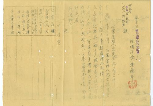 昭和九年申告書
