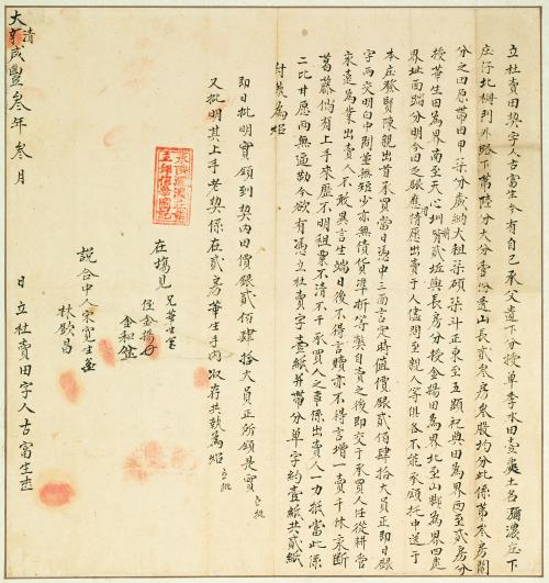 賣田契約